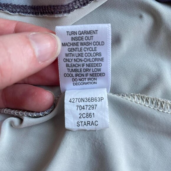 Vintage Y2K One World Top – Purple Ombre Lace Sleeves Size Medium - Picture 6 of 6